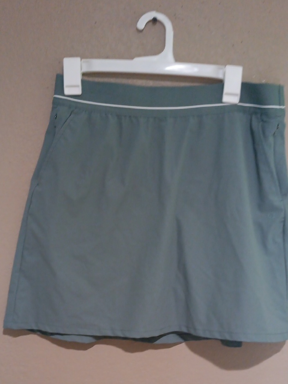 Soybu Performance Skort in Slate Green with White Logo